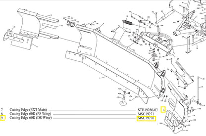 QTY.2 REPLACES BOSS PART MSC19271 PS MSC19275 DS Wing Urethane Cutting Edge EXT Plows